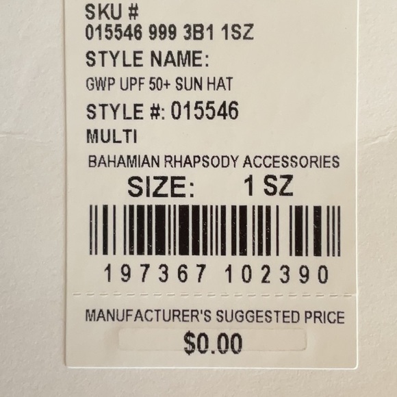 NEW Lilly Pulitzer Reversible UPF 50 Canvas Sun Hat Bahamian Rhapsody NWT - Picture 8 of 8